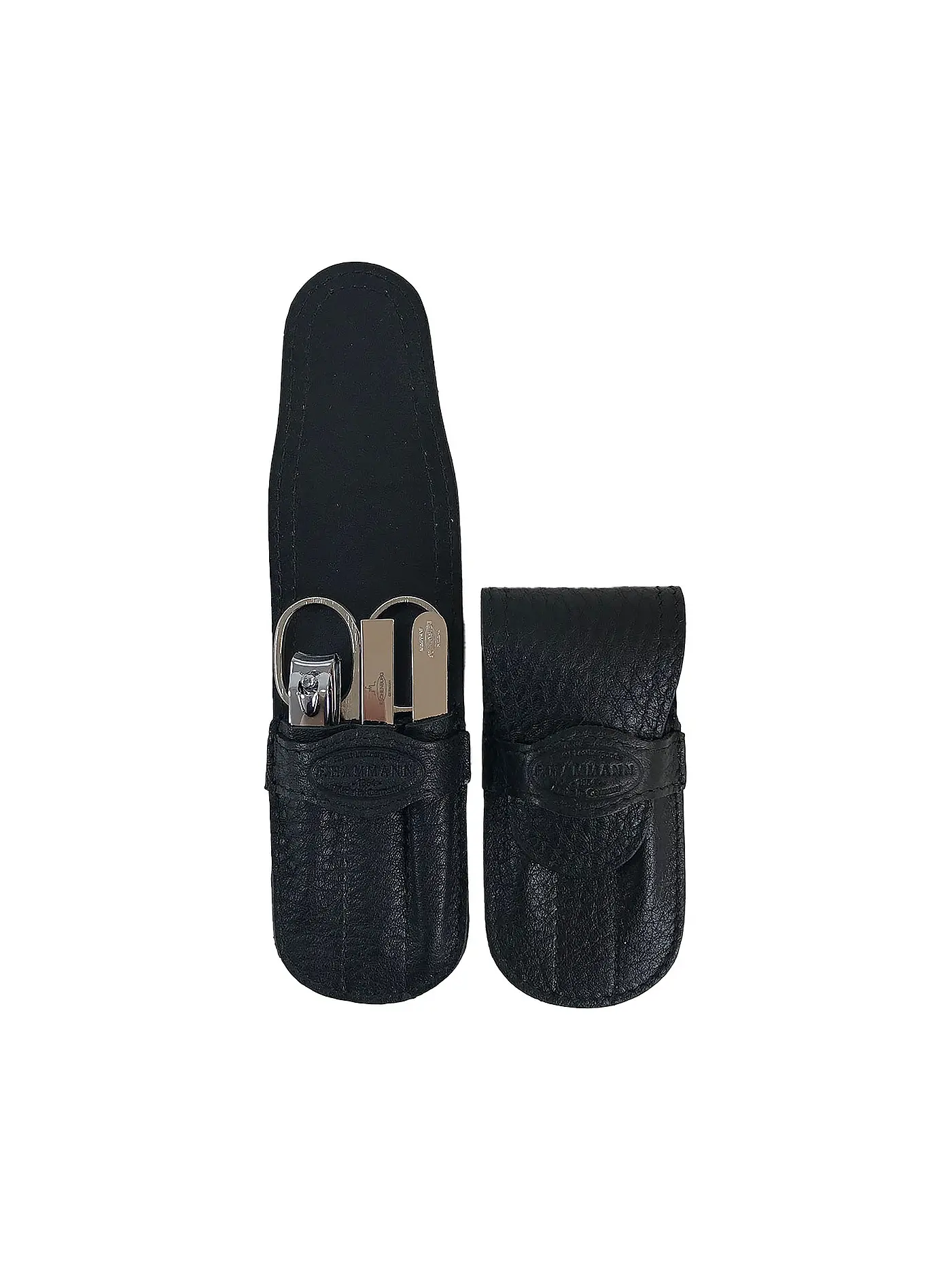 HAMMANN | Manikürset aus Chervo-Leder (4teilig schwarz) | 